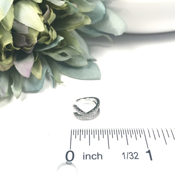 Rhinestone Criss Cross Ear Cuff (1 pc.) - Picture 9 of 9